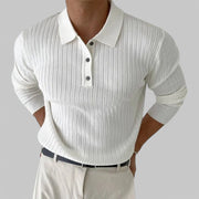 Klyber | Retro Knit Striped Polo Shirt