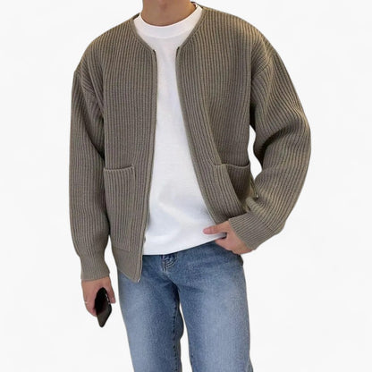 Old Money Knitted Men's Cardigan