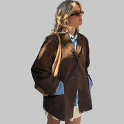 Klyber | Brown Suede Leather Jacket