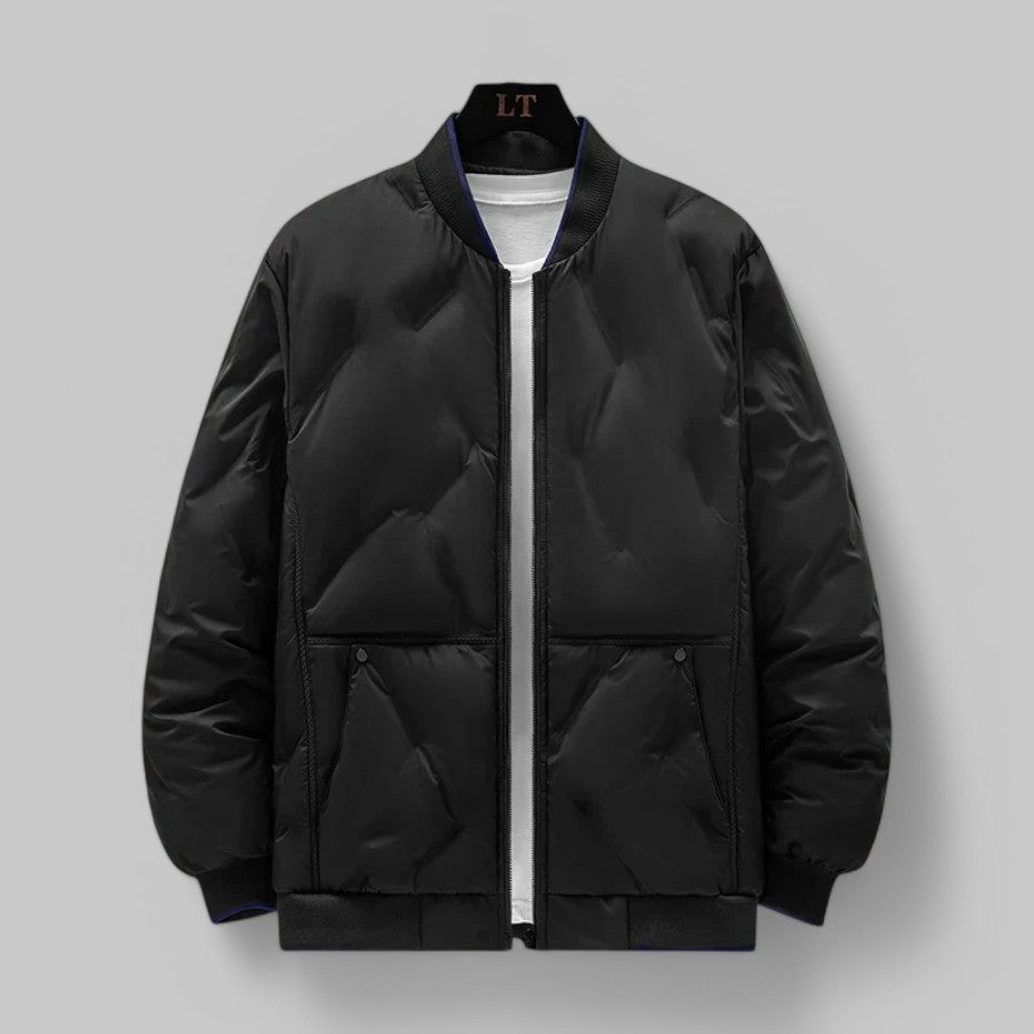 Klyber | Classic Solid Winter Jacket with O-Neck Collar