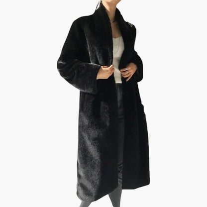 Klyber | Elegant Full-Length Faux Fur Coat