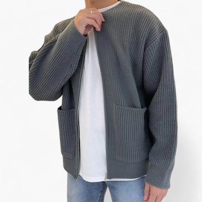 Old Money Knitted Men's Cardigan