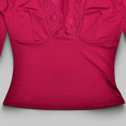 Klyber | Low-Cut V-Neck Flare Lace Shirt