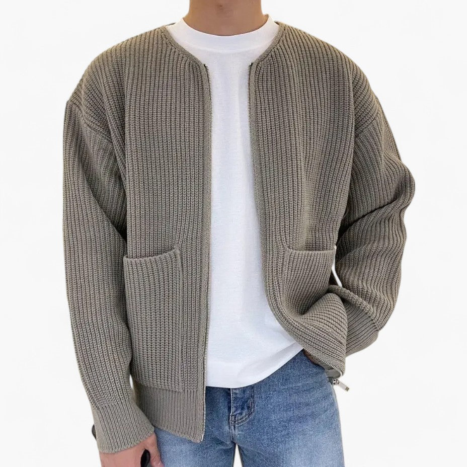 Old Money Knitted Men's Cardigan