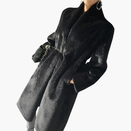 Klyber | Elegant Full-Length Faux Fur Coat