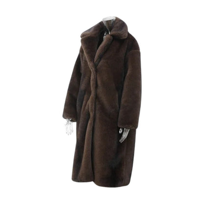 Klyber | Elegant Faux Fur Long Trench Coat