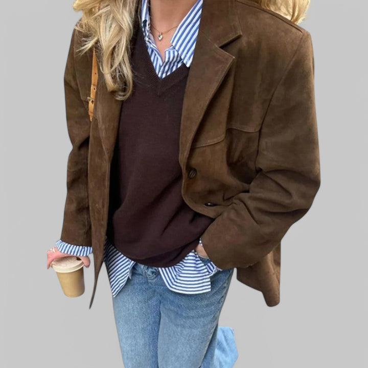 Klyber | Brown Suede Leather Jacket