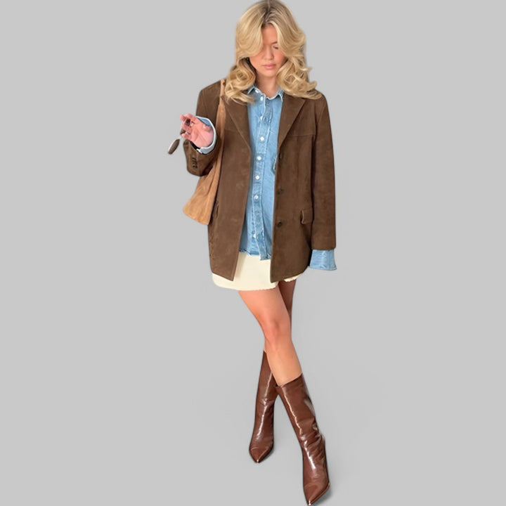 Klyber | Brown Suede Leather Jacket