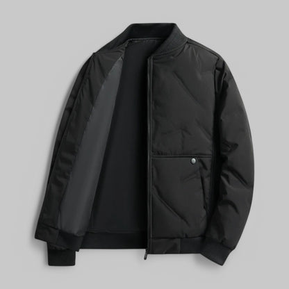 Klyber | Classic Solid Winter Jacket with O-Neck Collar