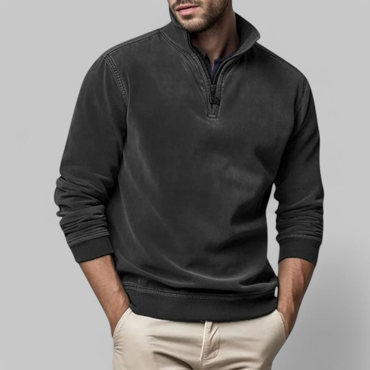 Klyber | Men's Casual Half-Zip Stand Collar Jumper