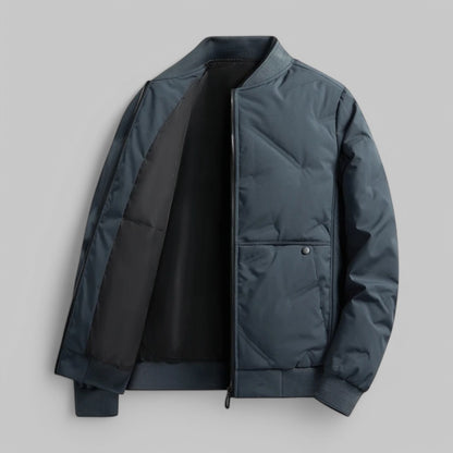 Klyber | Classic Solid Winter Jacket with O-Neck Collar