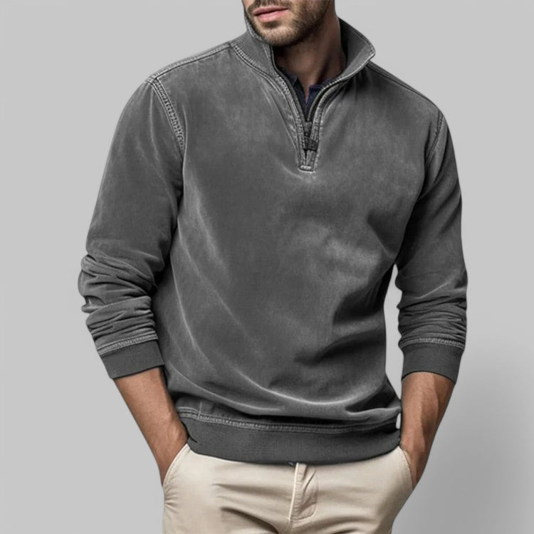 Klyber | Men's Casual Half-Zip Stand Collar Jumper