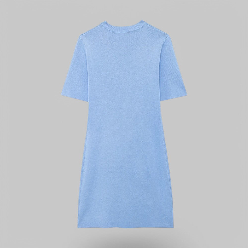 Klyber | Knitted Mini Dress with Gold Button Details