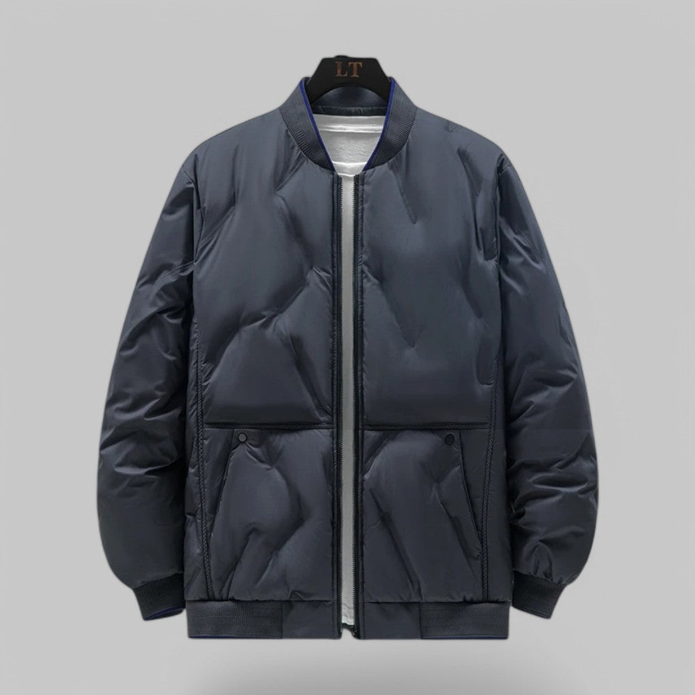 Klyber | Classic Solid Winter Jacket with O-Neck Collar