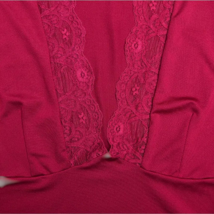Klyber | Low-Cut V-Neck Flare Lace Shirt