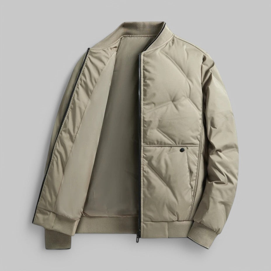 Klyber | Classic Solid Winter Jacket with O-Neck Collar