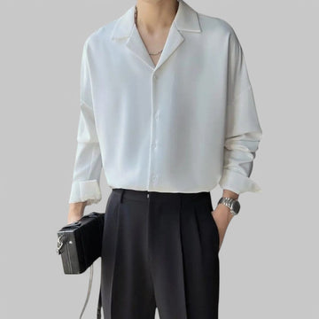 Klyber | British Cuban Collar Long Sleeve Casual Shirt