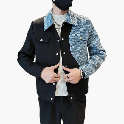 Klyber | Luxe Colourblock Plaid Slim Jacket