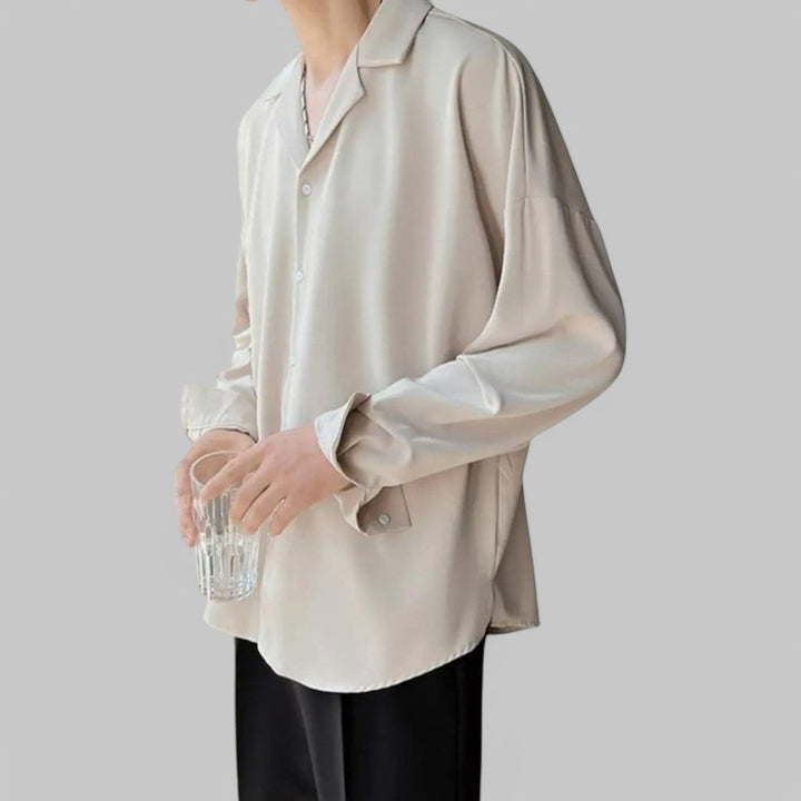 Klyber | British Cuban Collar Long Sleeve Casual Shirt