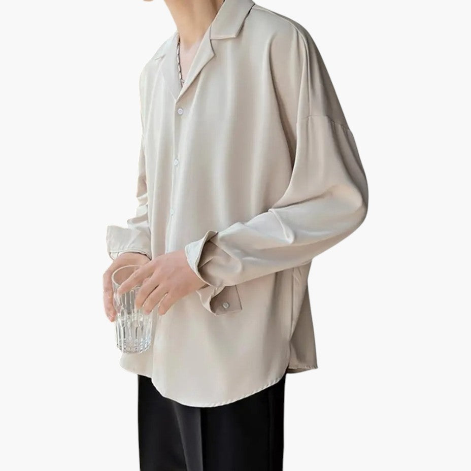 Klyber | British Cuban Collar Long Sleeve Casual Shirt