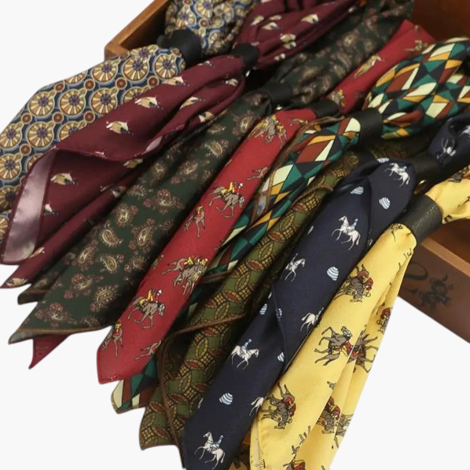 Klyber | Vintage Men's Printed Square Scarf