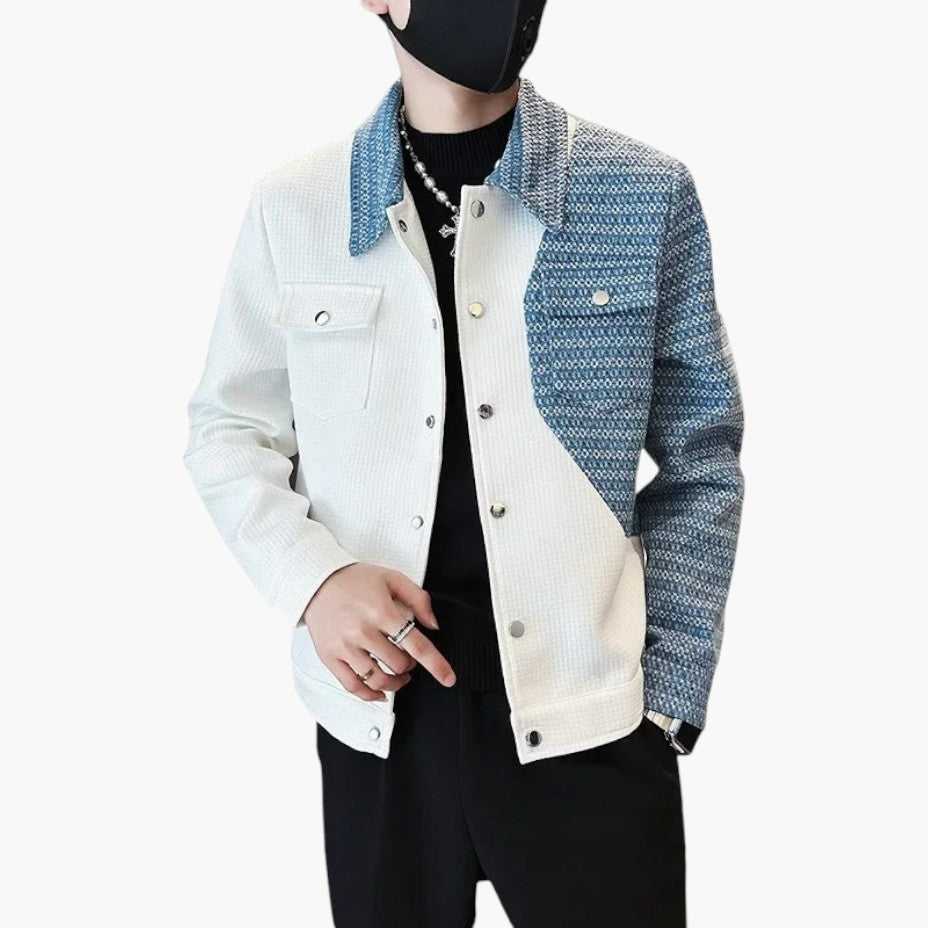 Klyber | Luxe Colourblock Plaid Slim Jacket