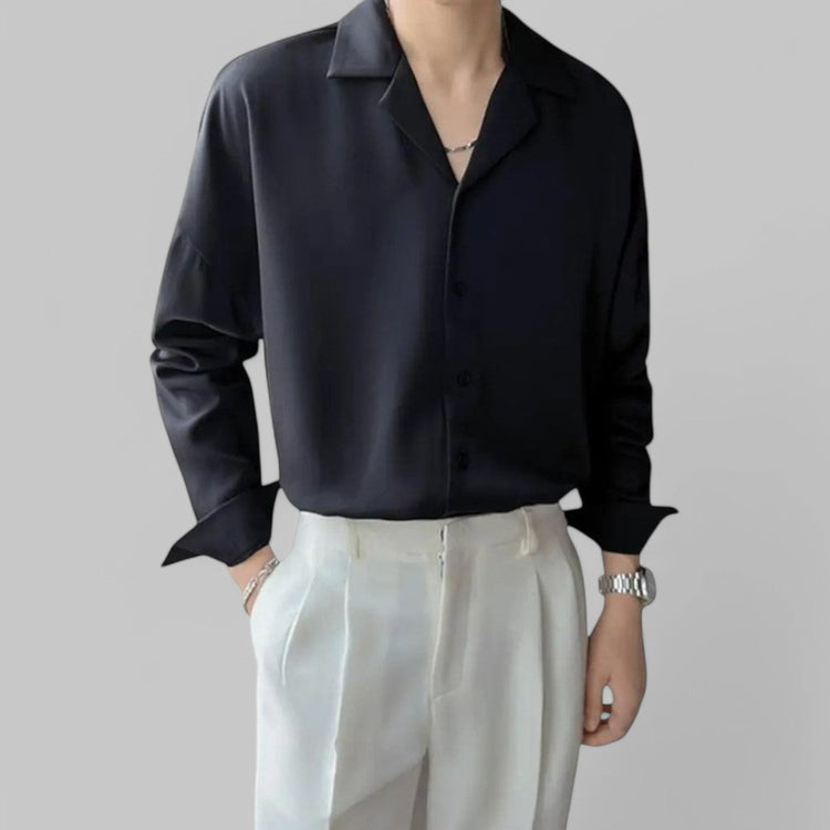 Klyber | British Cuban Collar Long Sleeve Casual Shirt