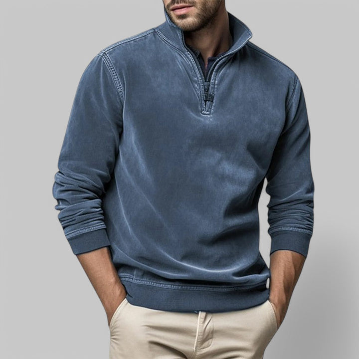 Klyber | Men's Casual Half-Zip Stand Collar Jumper