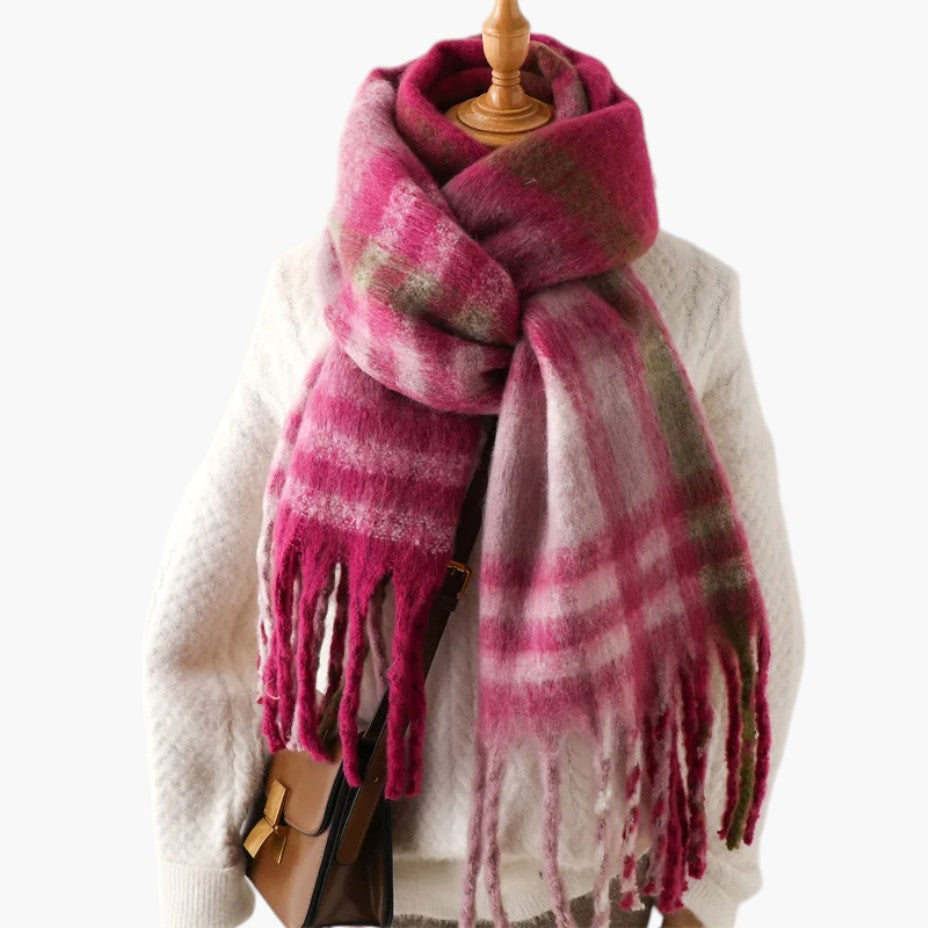 Oversized Striped Scarf